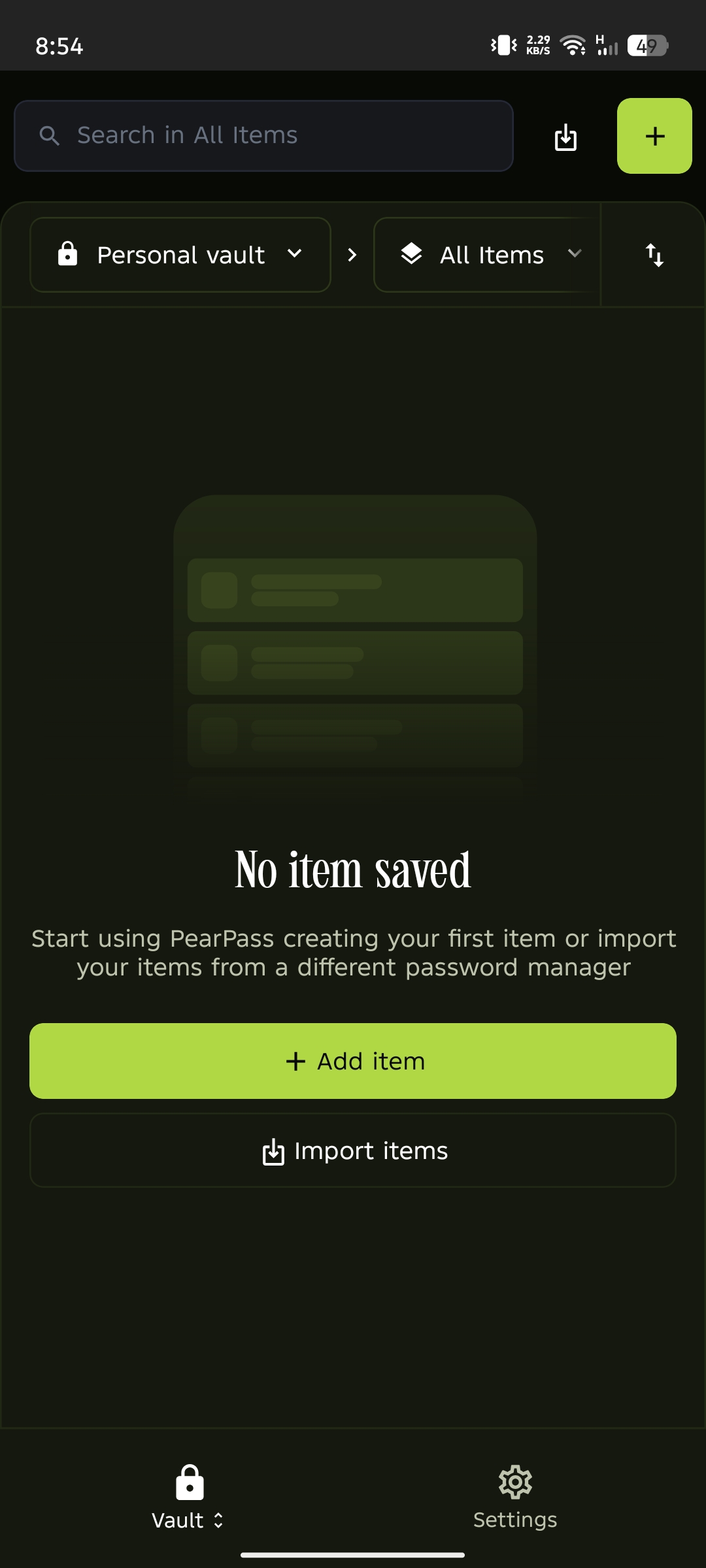 Mobile vault screen